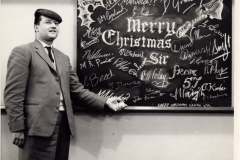 075 Mr. Stevens (teacher subject?) with lighter presented by class 5T (Chistmas 1962)